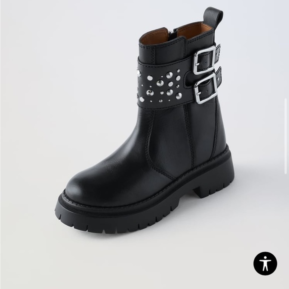Zara Kids Studded Ankle Boots - Picture 5 of 7